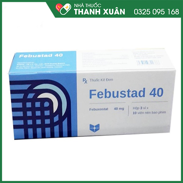 Febustad 40 giảm acid uric ở người bệnh gout